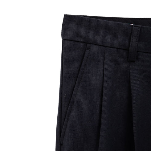 Norse Projects Benn Relaxed Cotton Wool Twill Pleated Trouser Black N25-03959999 Degli Uberti
